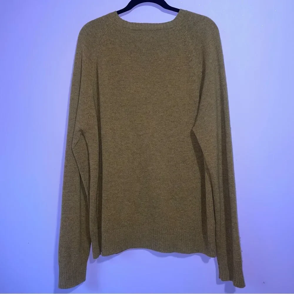 J Crew Wool Crewneck Pullover Sweater Men XL Neutral Minimalist Office Casual